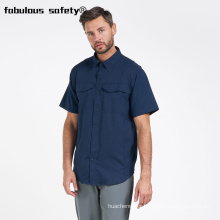 In Stock Wholesale Custom Washable Short Sleeve Industrial Workers Shirt